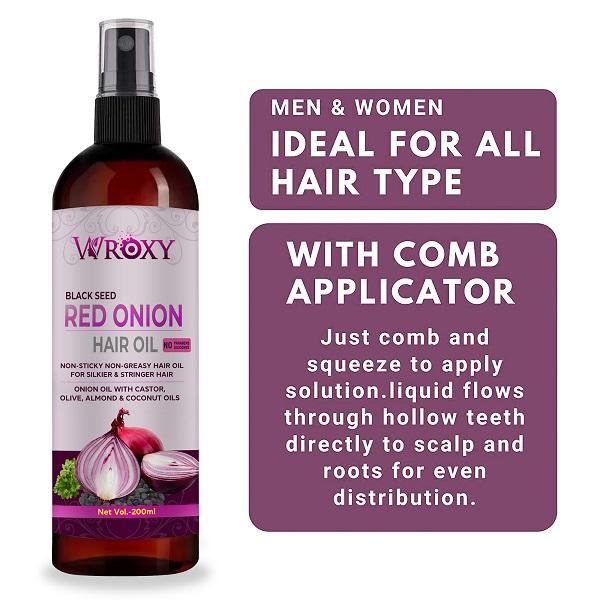 Wroxy Onion Black Seed Hair Oil Controls Hair Fall (Pack of 1)