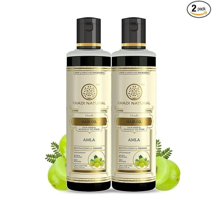 Khadi Natural Pure Amla Hair Oil Controls Hairfall (Pack Of 2)