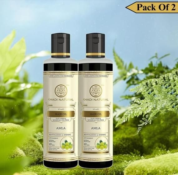 Khadi Natural Pure Amla Hair Oil Controls Hairfall (Pack Of 2)