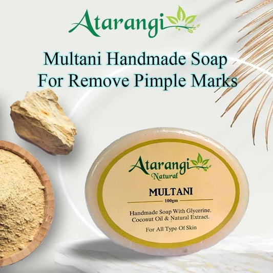 Multani Mitti handmade soap with Multani Mitti for remove pimple marks