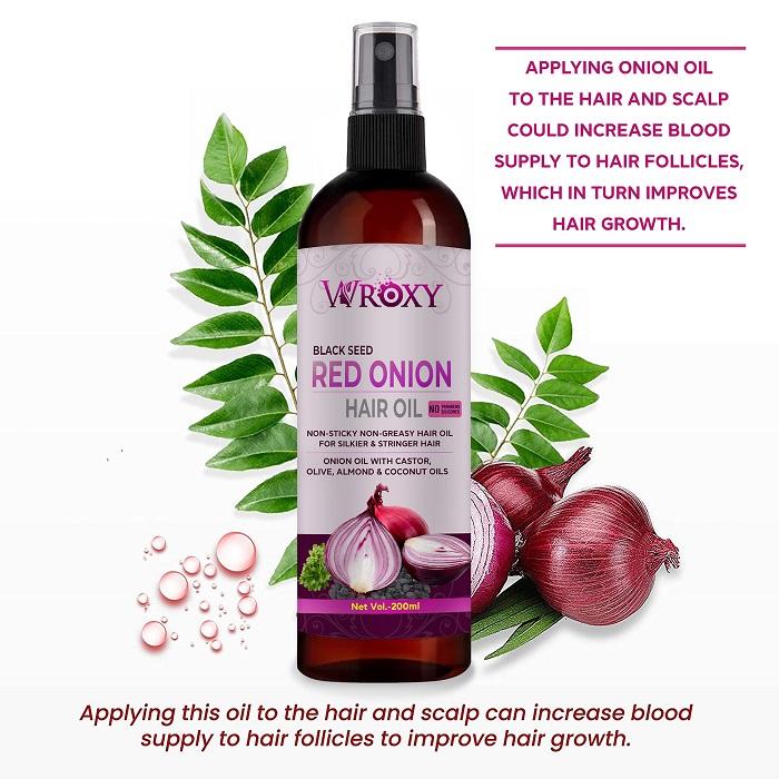 Wroxy Onion Black Seed Hair Oil Controls Hair Fall (Pack of 1)