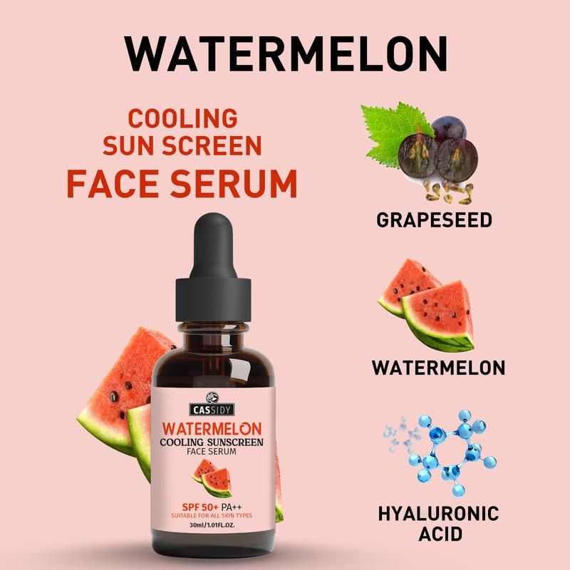 CASSIDY Watermelon Cooling SunScreen Face Serum 30 ml Pack of 2